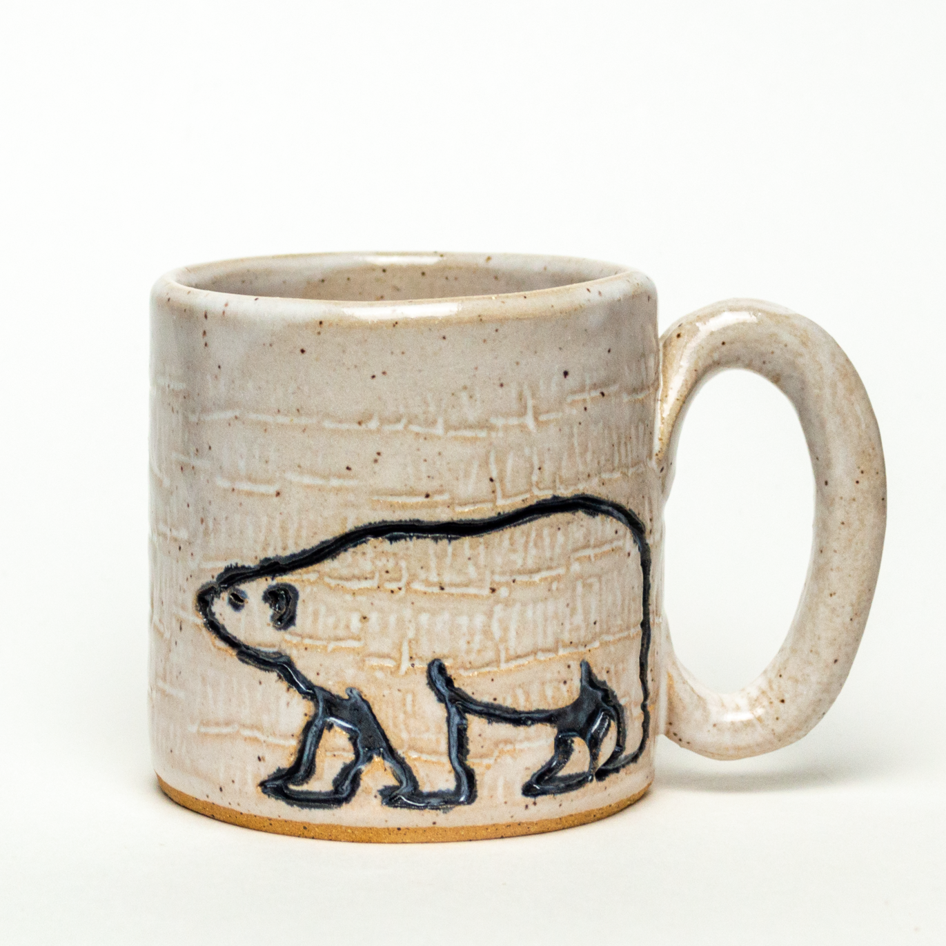 Polar Bear on White Stoneware 10oz Mug
