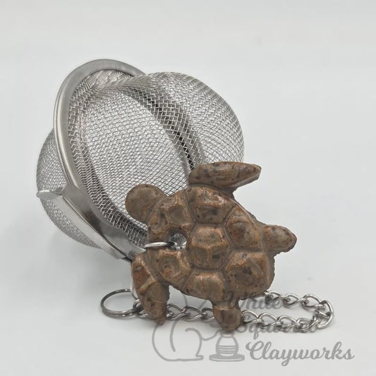 Sea Turtle Stoneware Charm  w/ Tea Ball Infuser