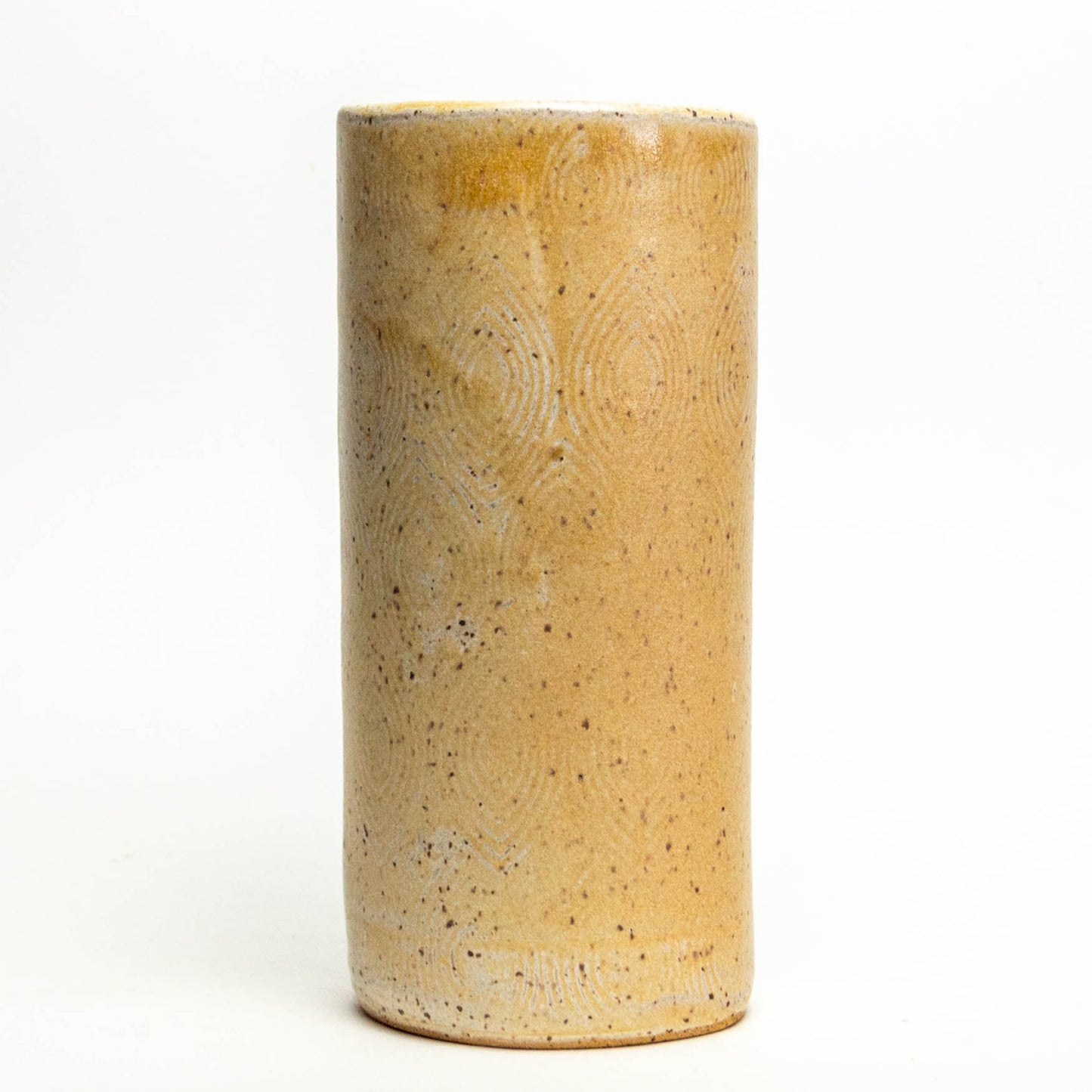 Purple Cone Flower Beige Vase