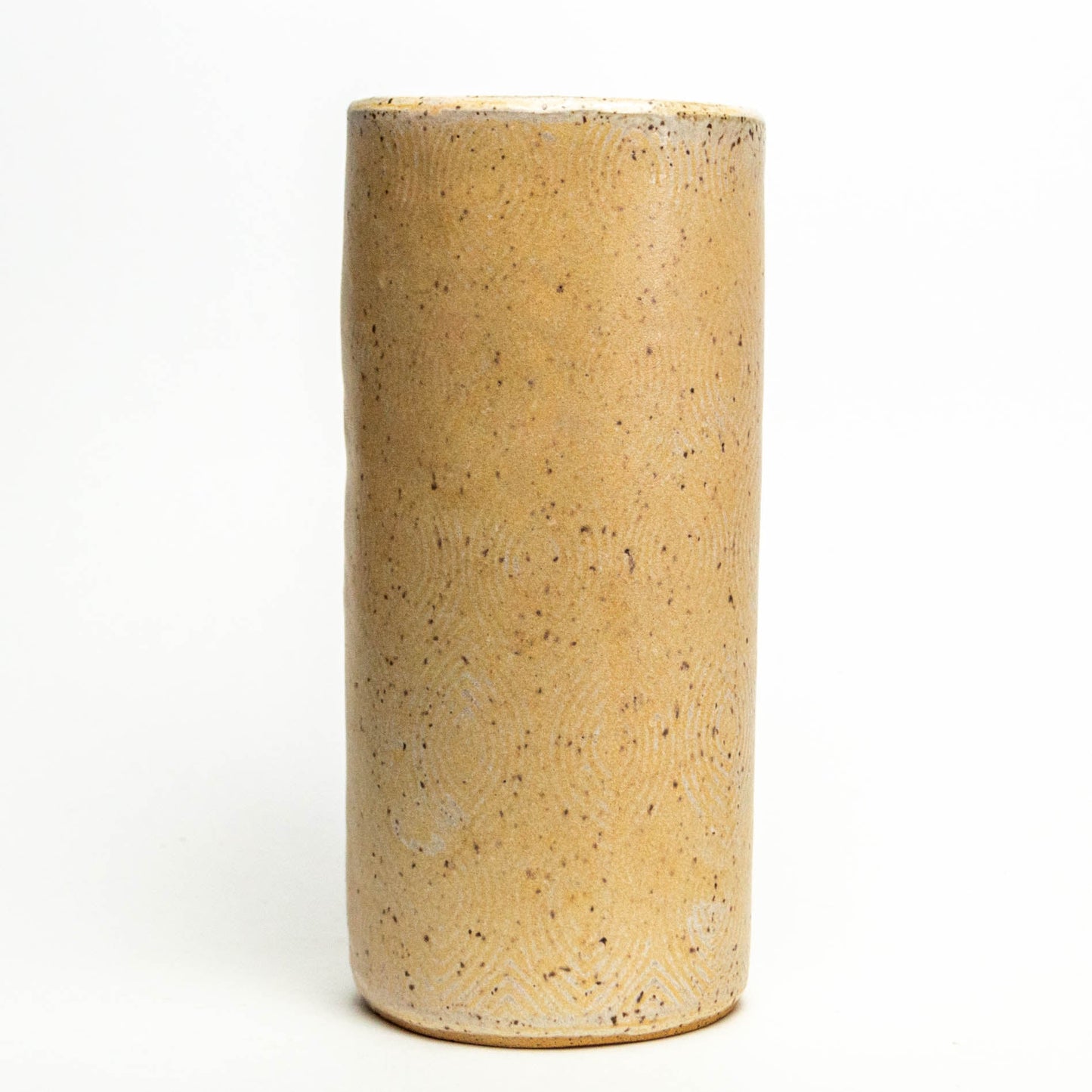 Red Cone Flower Beige Vase