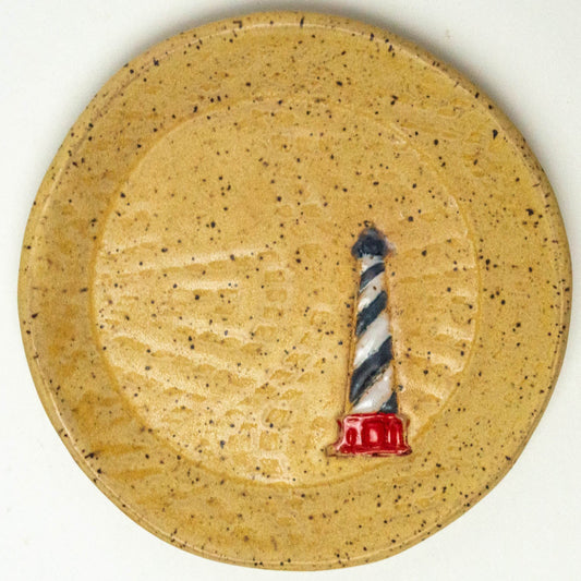 Lighthouse Design Beige Round Trinket Dish