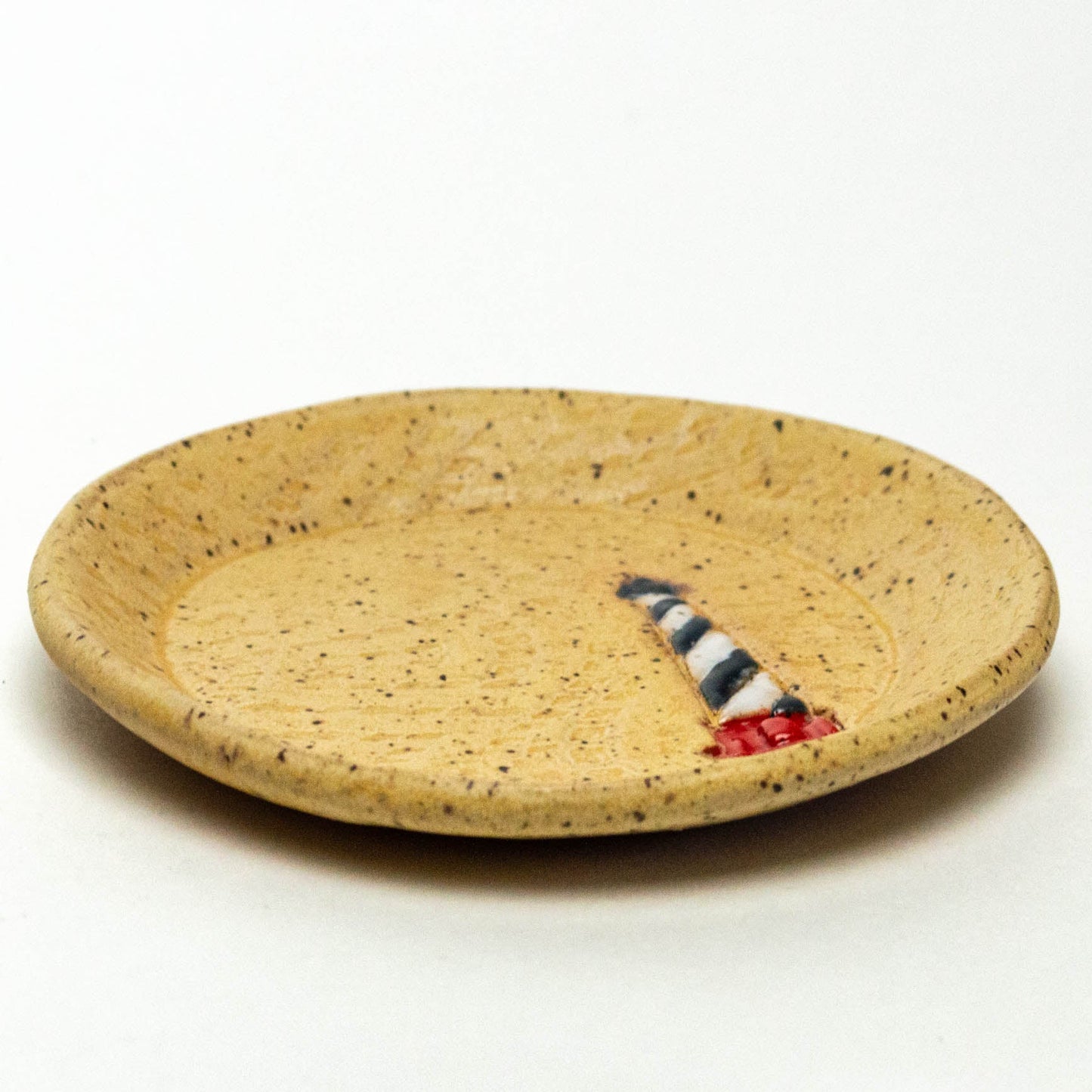 Lighthouse Design Beige Round Trinket Dish