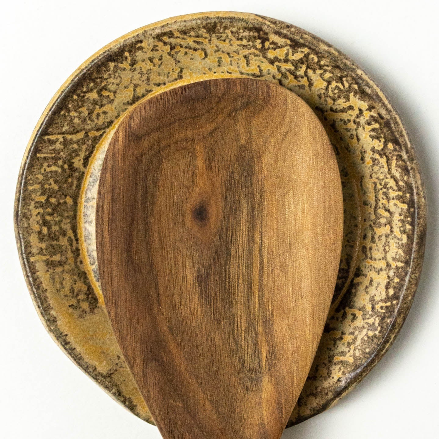 Saguaro Cactus Beige Stoneware Spoon Rest Handmade in Ohio
