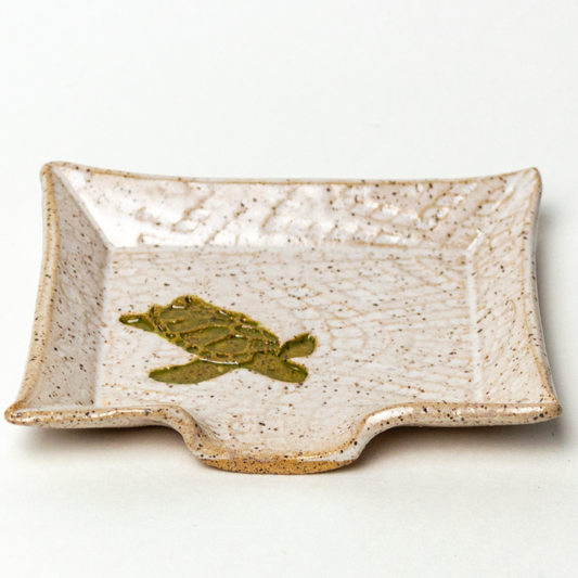 Sea Turtle White Stoneware Soap Dish