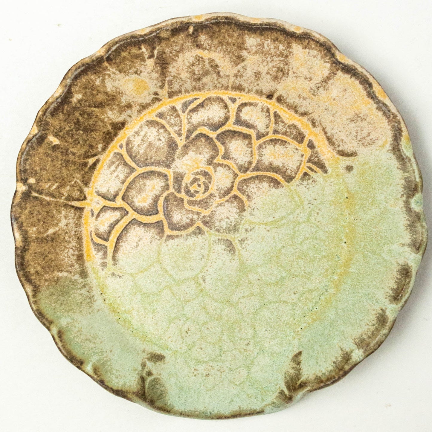 Succulent Green Chocolate Clay Stoneware Spoon Rest