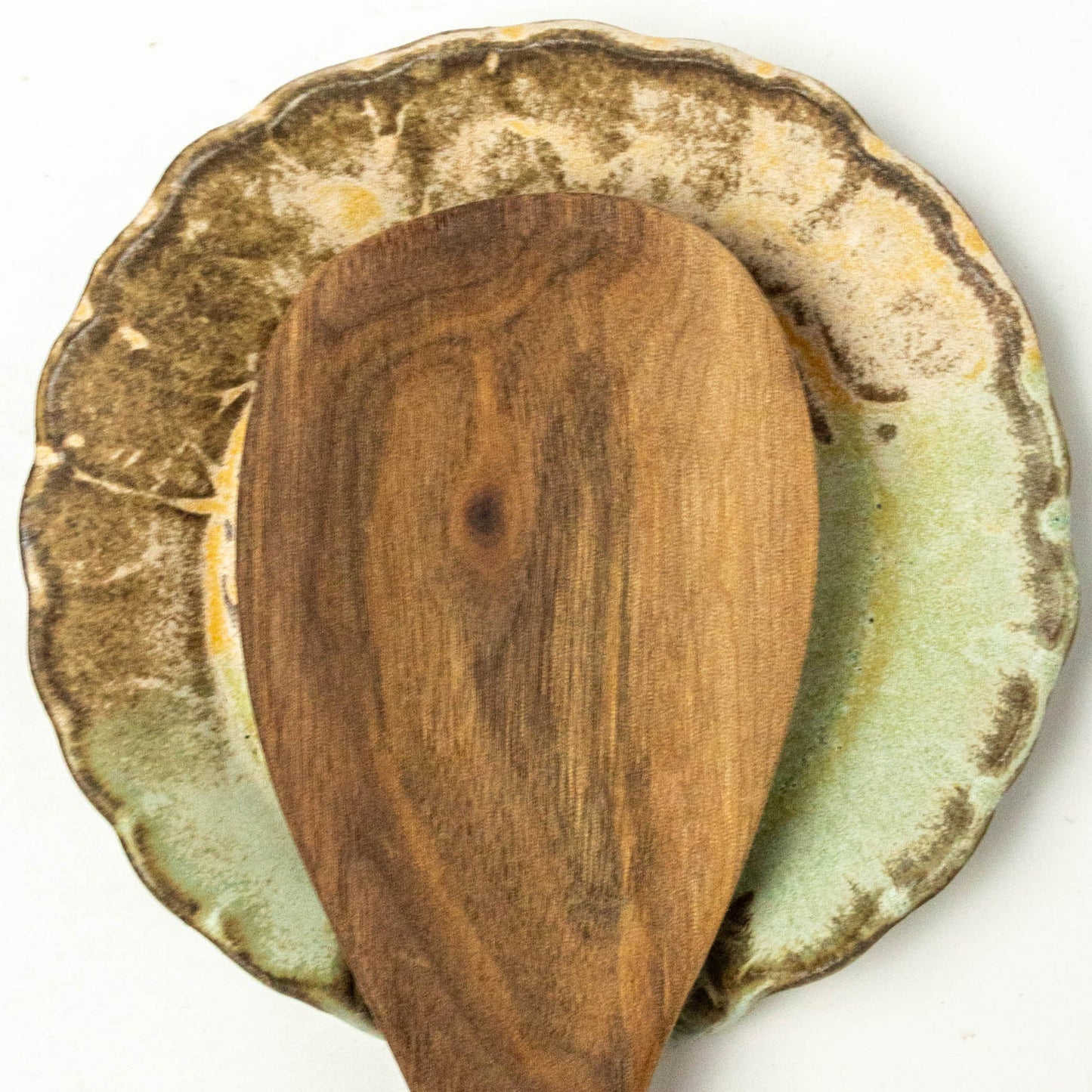 Succulent Green Chocolate Clay Stoneware Spoon Rest