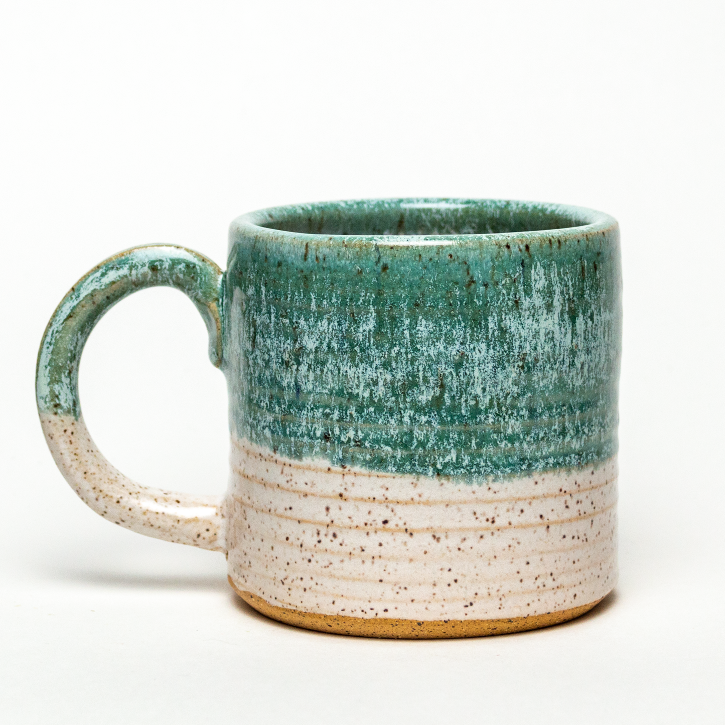 Turquoise Hand-thrown Stoneware Ceramic 12-14 oz Mug