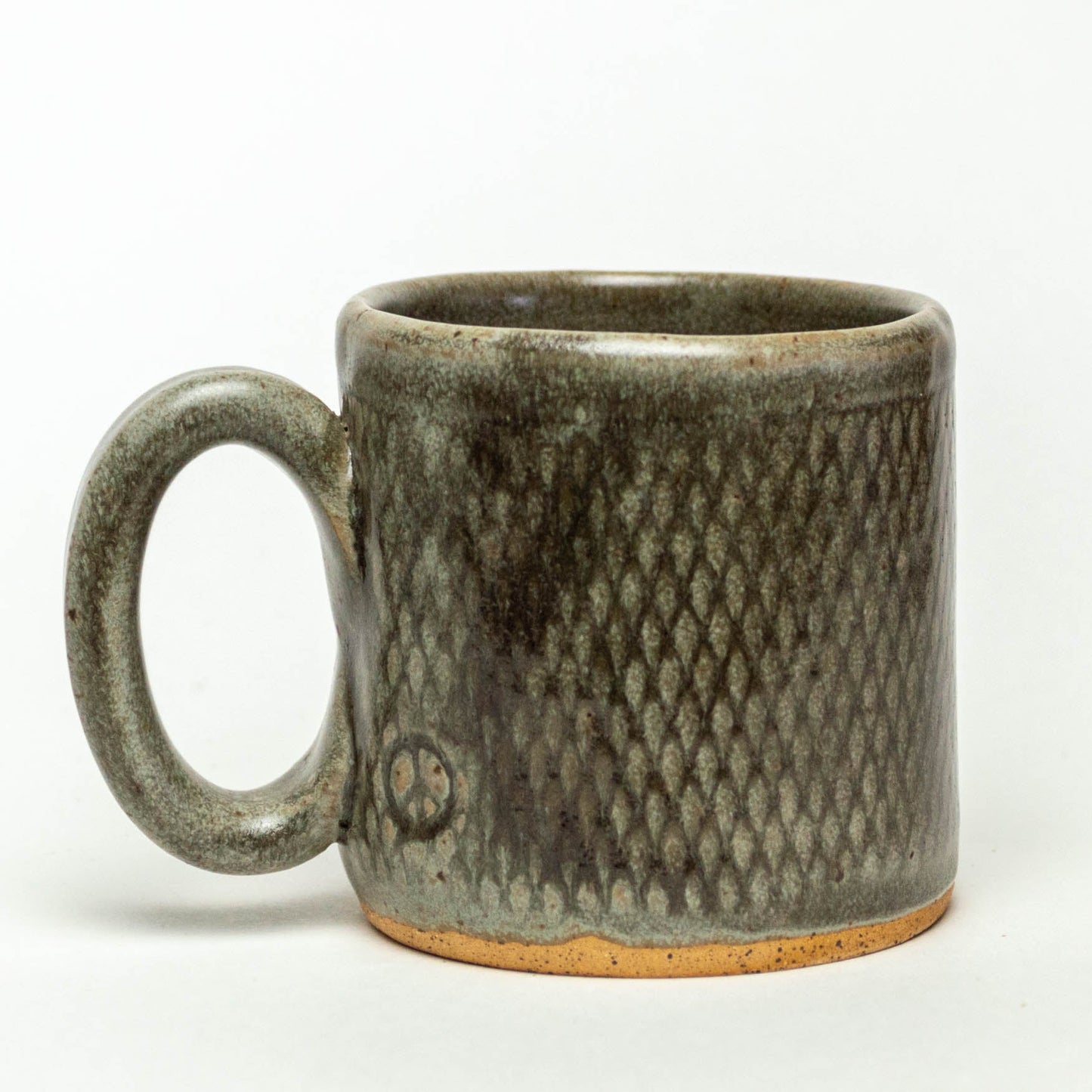White Horse on Silver Stoneware 10oz Mug