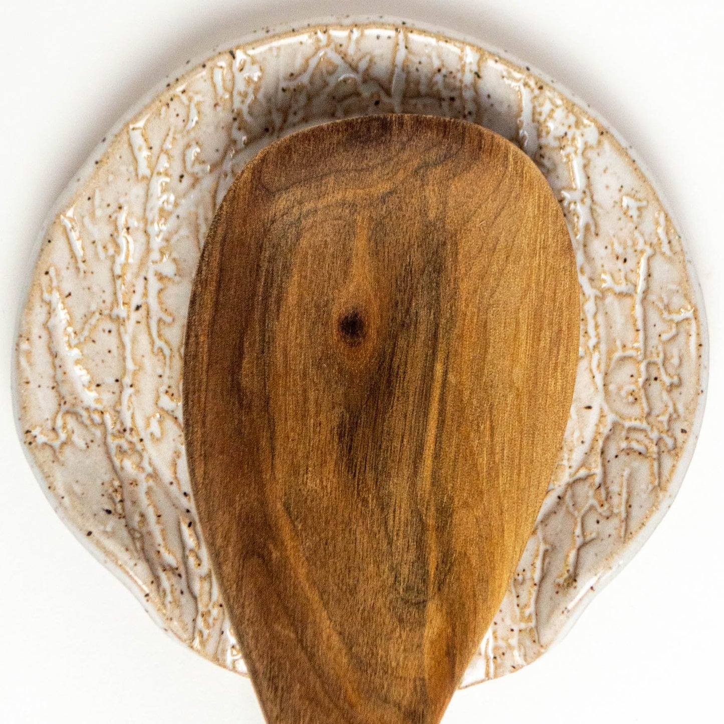 Sasquatch White Stoneware Spoon Rest
