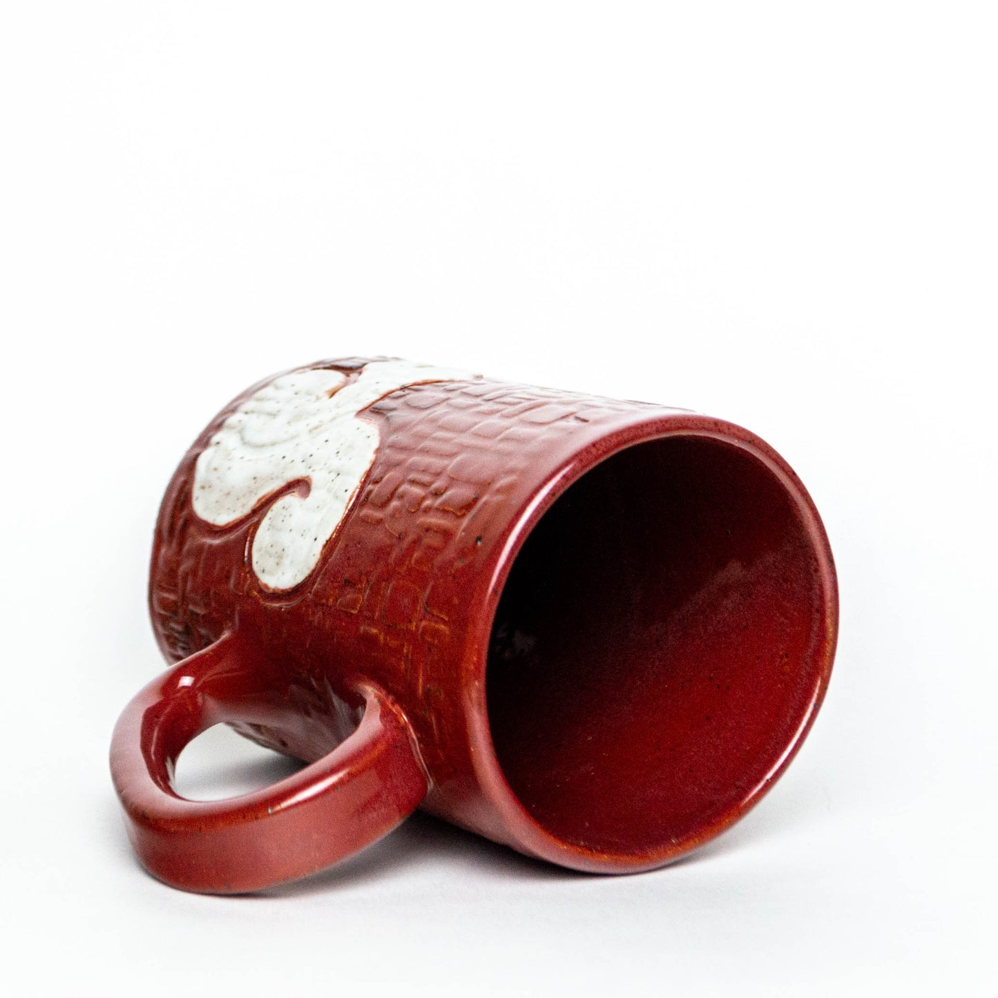 White Squirrel Handmade Stoneware Cinnamon Red 14oz Mug